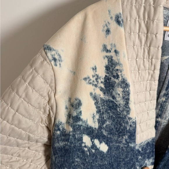 Custom Kimono Style Acid Wash Bleached Jean Denim Jacket - Picture 7 of 12